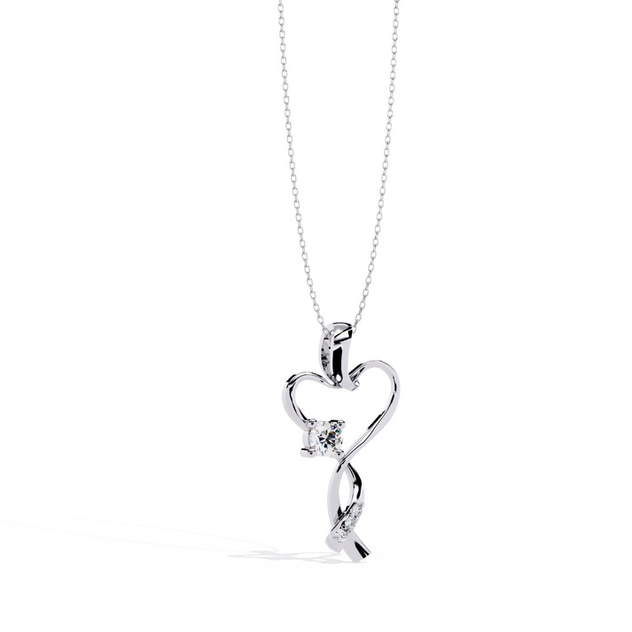 lab grown diamond | moissanite Jewellery Mecole Heart Lab Grown Diamond OR Moissanite Pendant by Rabbito Jewels