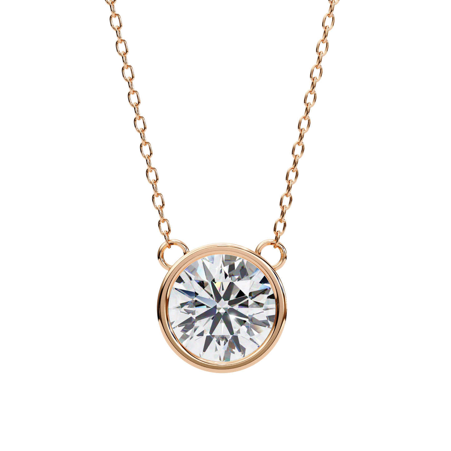 lab grown diamond | moissanite Jewellery Cosmic Lab Grown Diamond OR Moissanite Pendants Rose Gold 14K by Rabbito Jewels