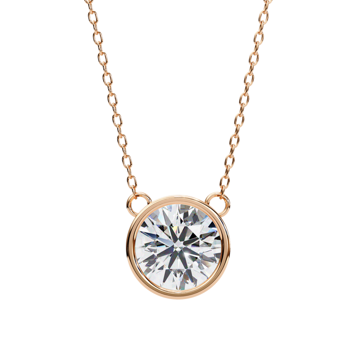 lab grown diamond | moissanite Jewellery Cosmic Lab Grown Diamond OR Moissanite Pendants Rose Gold 14K by Rabbito Jewels