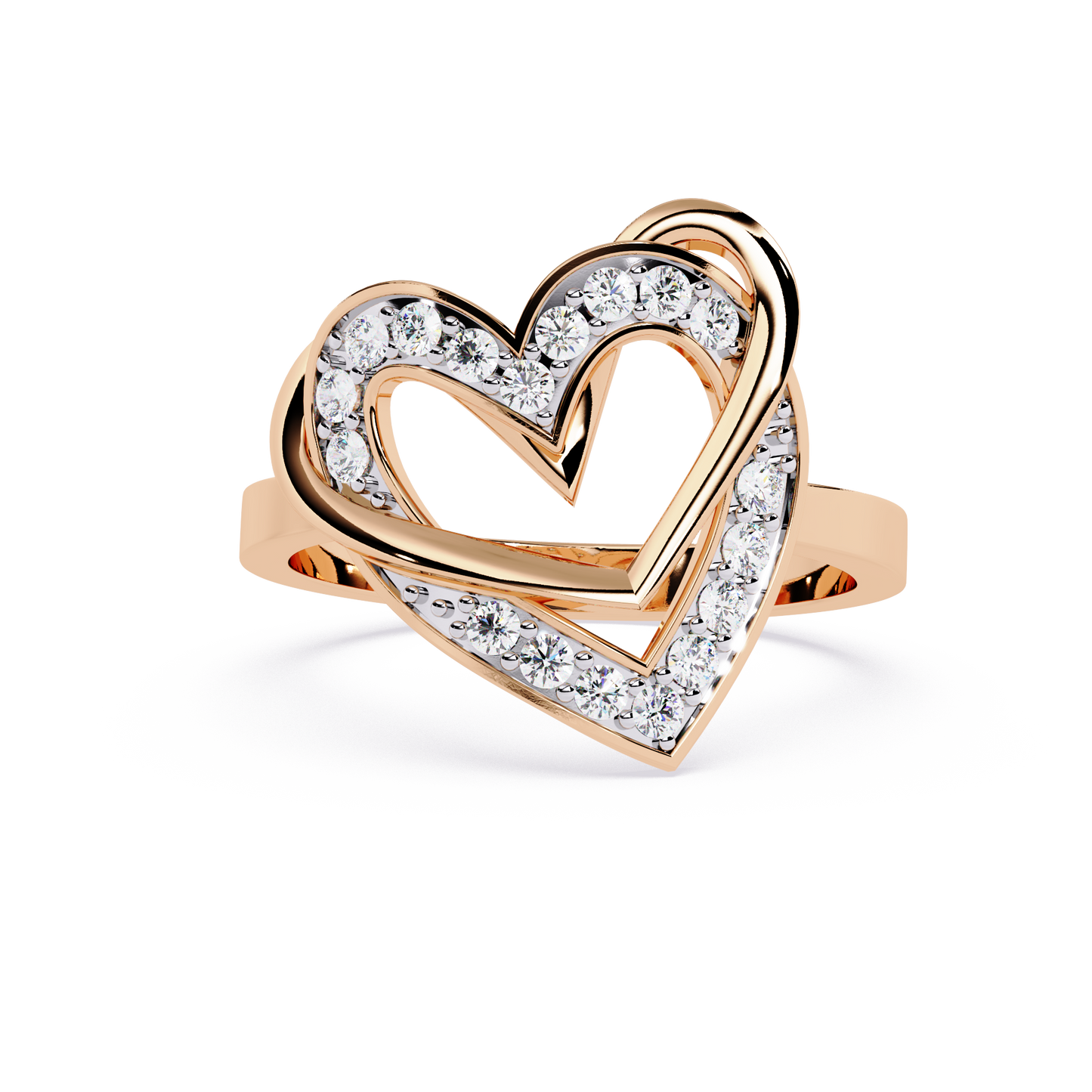 lab grown diamond | moissanite Jewellery Eliya Round Lab Grown Diamond OR Moissanite Ring Rose Gold 18K by Rabbito Jewels