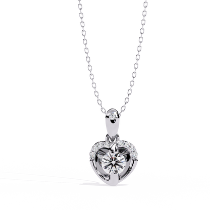 lab grown diamond | moissanite Jewellery Gasica Lab Grown Diamond OR Moissanite Pendant White Gold 18K by Rabbito Jewels