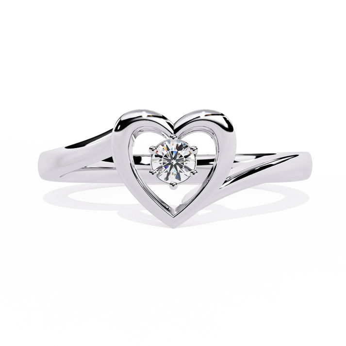 lab grown diamond | moissanite Jewellery Herze Heart Love Lab Grown Diamond OR Moissanite Ring Silver by Rabbito Jewels