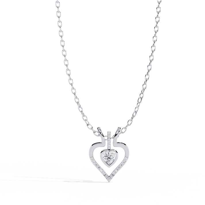 lab grown diamond | moissanite Jewellery Leafy Star Lab Grown Diamond OR Moissanite Pendant White Gold 18K by Rabbito Jewels