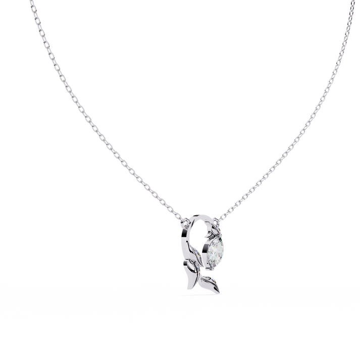 lab grown diamond | moissanite Jewellery Vintage Brown Lab Grown Diamond OR Moissanite Pendant White Gold 18K by Rabbito Jewels