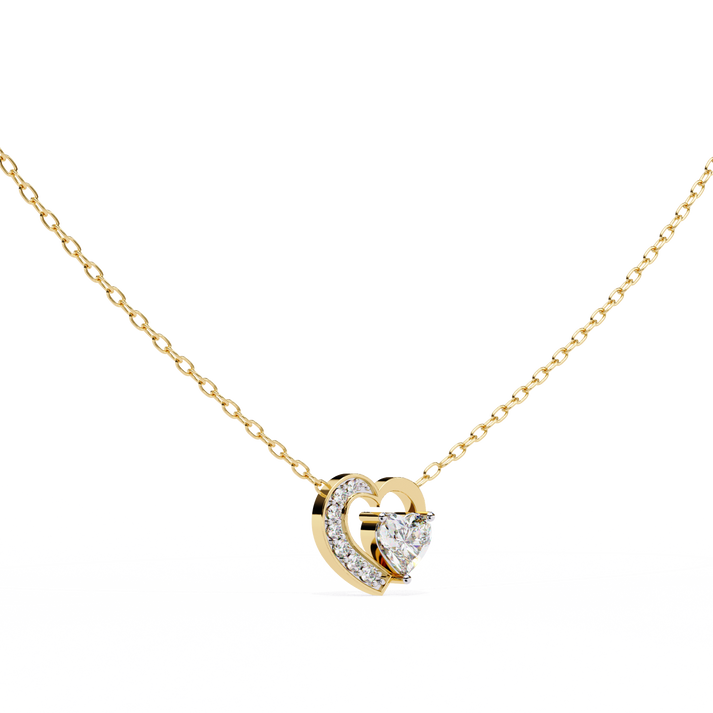 lab grown diamond | moissanite Jewellery Josephine Heart 0.76CT Lab Grown OR Moissanite Pendant by Rabbito Jewels