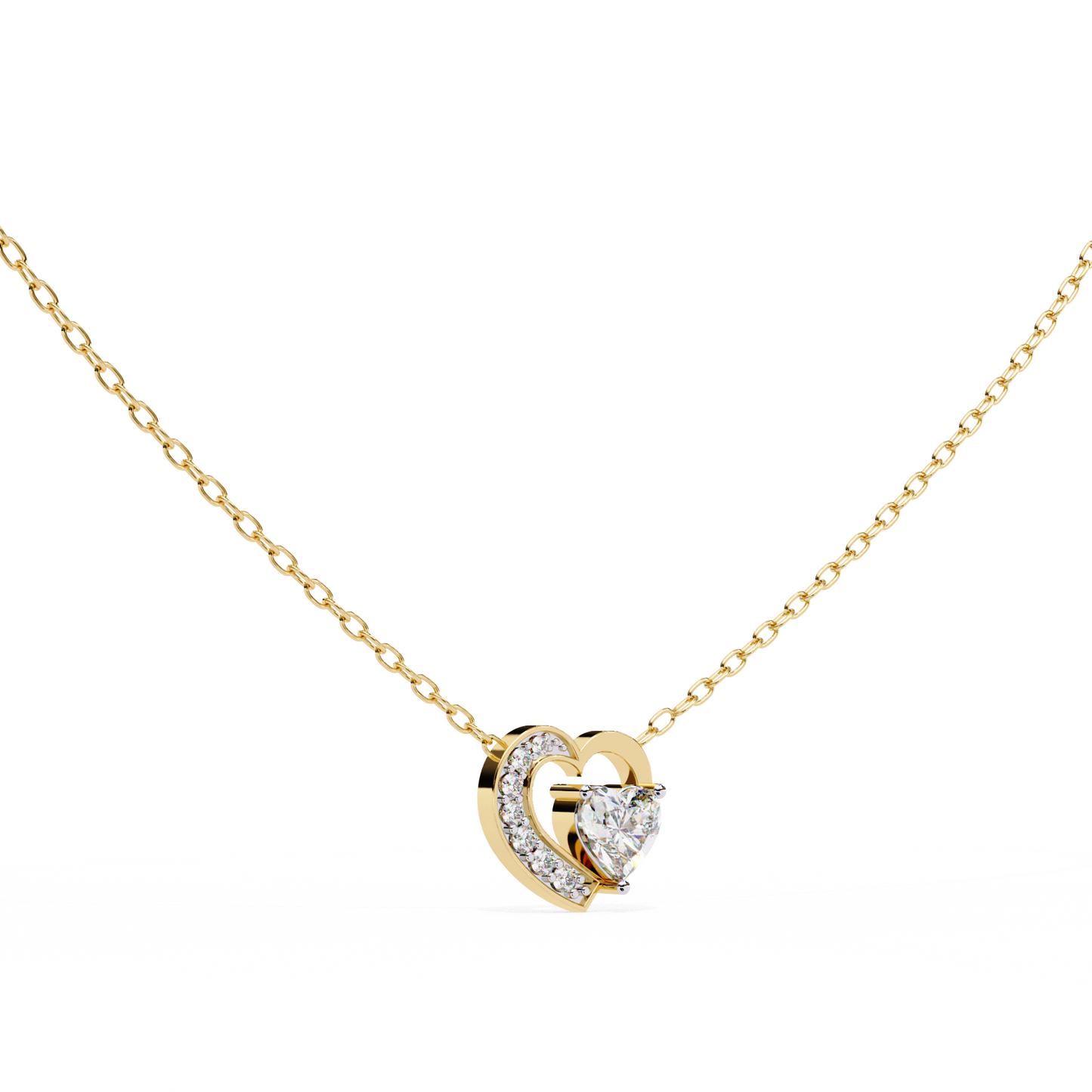 lab grown diamond | moissanite Jewellery Josephine Heart 0.76CT Lab Grown OR Moissanite Pendant by Rabbito Jewels