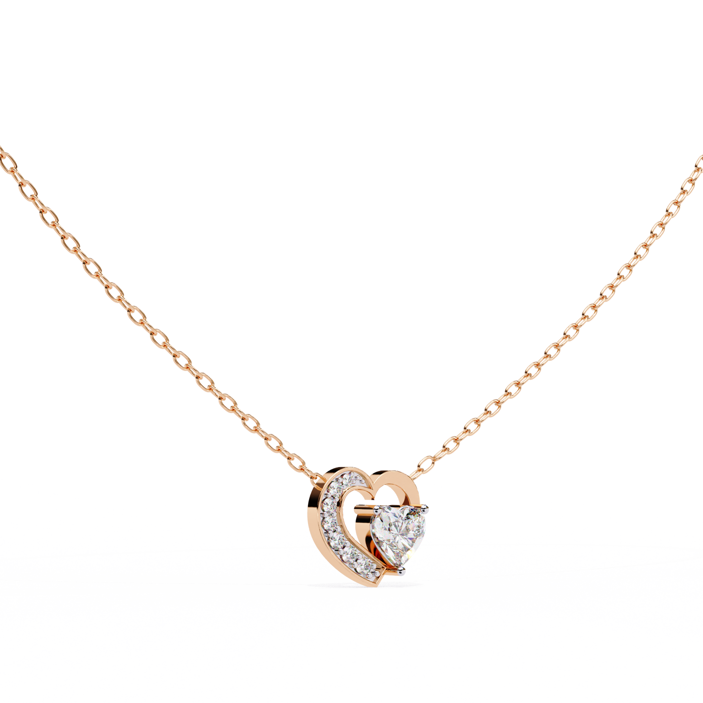 lab grown diamond | moissanite Jewellery Josephine Heart 0.76CT Lab Grown OR Moissanite Pendant by Rabbito Jewels