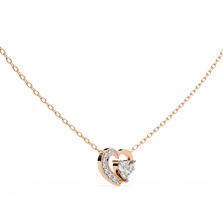 lab grown diamond | moissanite Jewellery Josephine Heart 0.76CT Lab Grown OR Moissanite Pendant by Rabbito Jewels