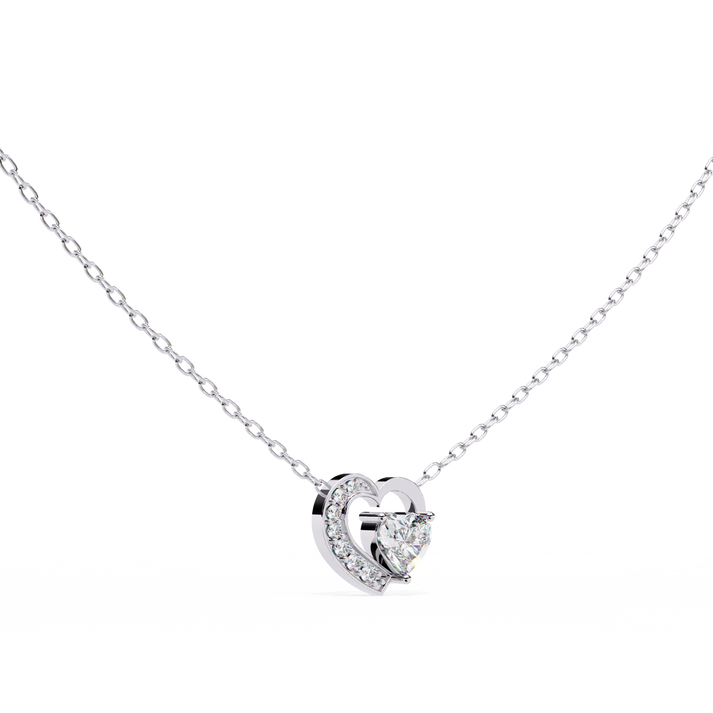 lab grown diamond | moissanite Jewellery Josephine Heart 0.76CT Lab Grown OR Moissanite Pendant by Rabbito Jewels