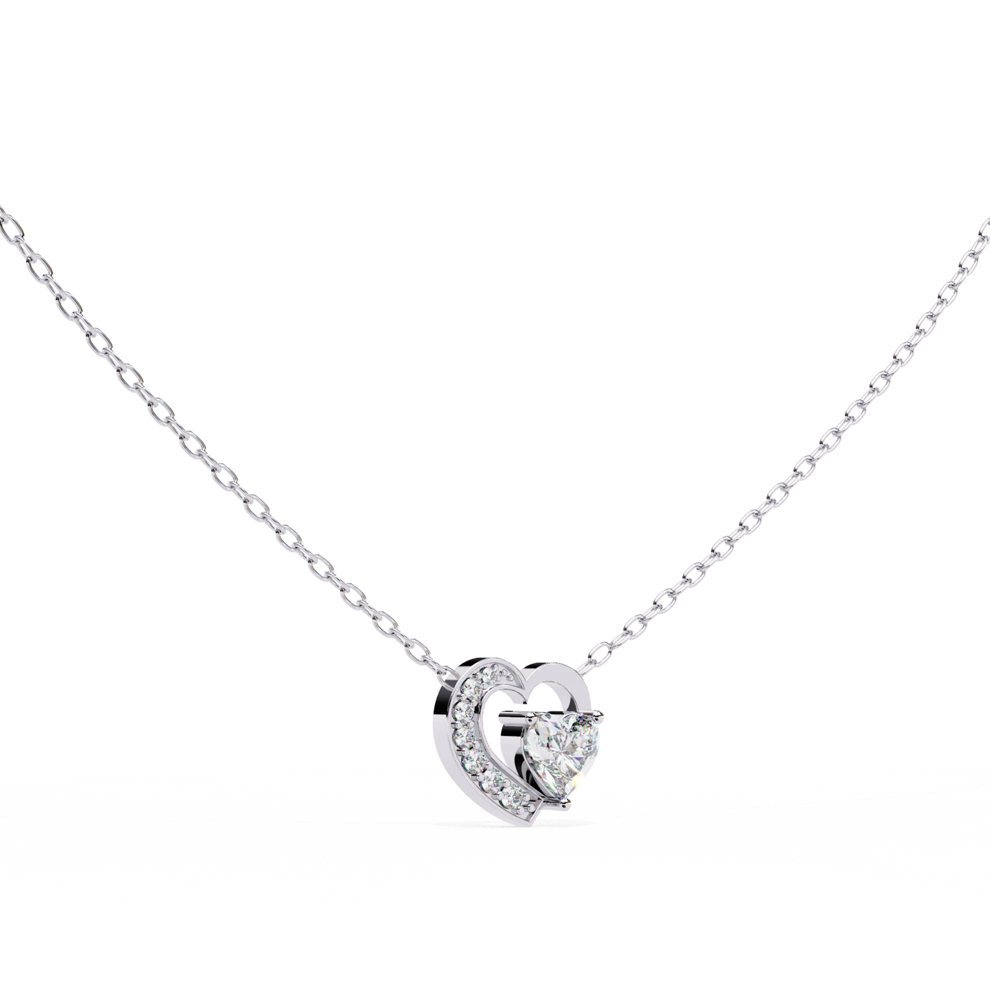 lab grown diamond | moissanite Jewellery Josephine Heart 0.76CT Lab Grown OR Moissanite Pendant by Rabbito Jewels