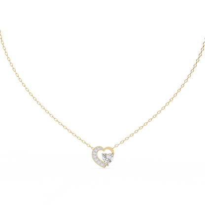 lab grown diamond | moissanite Jewellery Josephine Heart 0.76CT Lab Grown OR Moissanite Pendant Yellow Gold 18K by Rabbito Jewels