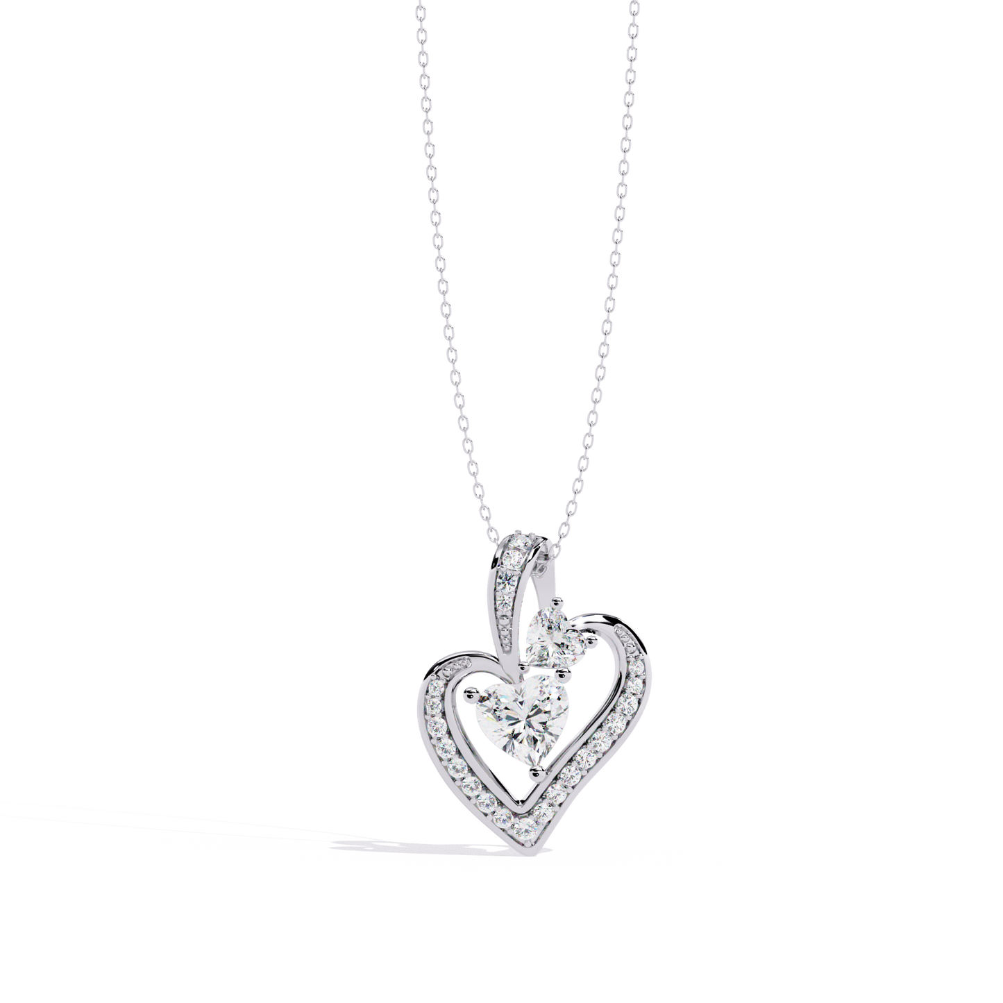 lab grown diamond | moissanite Jewellery Chimes Lab Grown Diamond OR Moissanite Pendant White Gold 18K by Rabbito Jewels