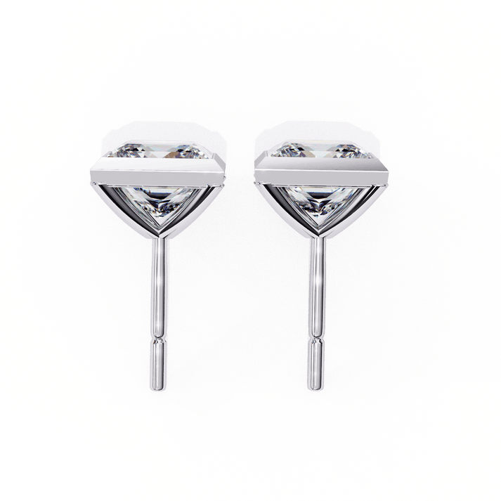 lab grown diamond | moissanite Jewellery Billionaires Cut Lab Grown Diamond OR Moissanite Stud Earrings by Rabbito Jewels