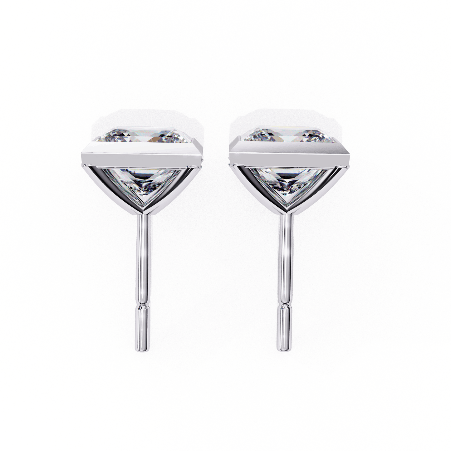 lab grown diamond | moissanite Jewellery Billionaires Cut Lab Grown Diamond OR Moissanite Stud Earrings by Rabbito Jewels