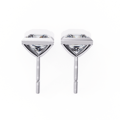 lab grown diamond | moissanite Jewellery Billionaires Cut Lab Grown Diamond OR Moissanite Stud Earrings by Rabbito Jewels