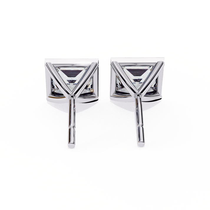 lab grown diamond | moissanite Jewellery Billionaires Cut Lab Grown Diamond OR Moissanite Stud Earrings by Rabbito Jewels