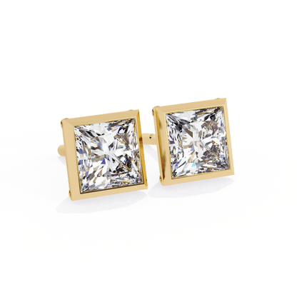 lab grown diamond | moissanite Jewellery Billionaires Cut Lab Grown Diamond OR Moissanite Stud Earrings by Rabbito Jewels