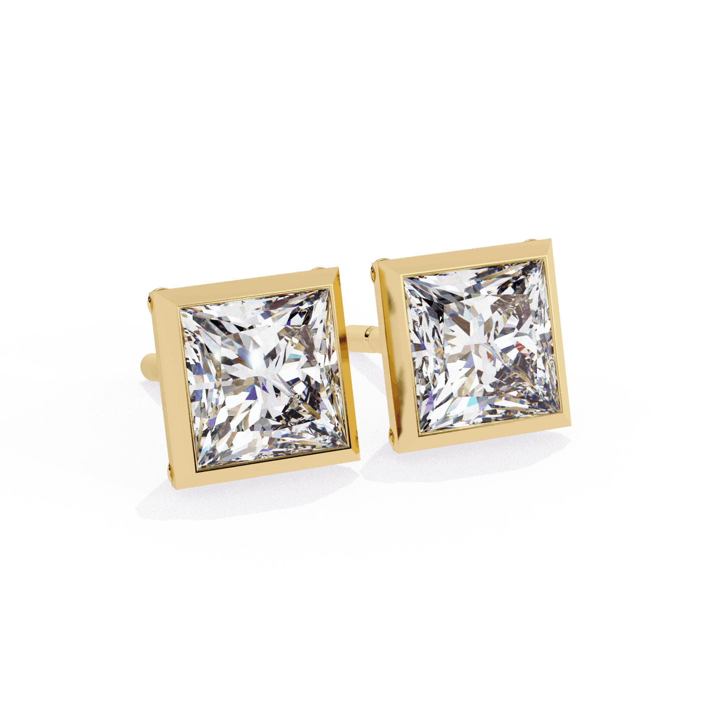 lab grown diamond | moissanite Jewellery Billionaires Cut Lab Grown Diamond OR Moissanite Stud Earrings by Rabbito Jewels