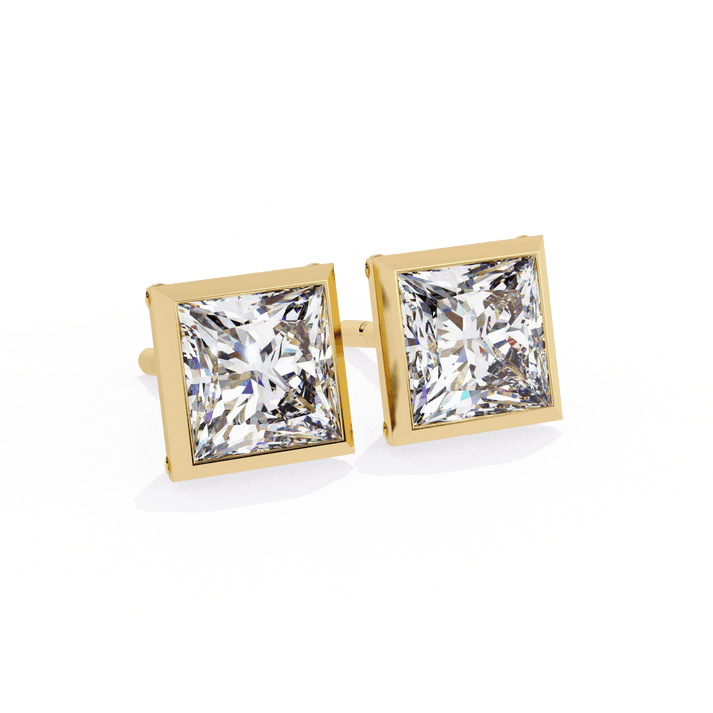 lab grown diamond | moissanite Jewellery Billionaires Cut Lab Grown Diamond OR Moissanite Stud Earrings by Rabbito Jewels