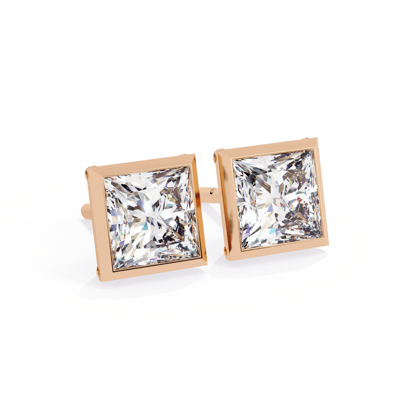 lab grown diamond | moissanite Jewellery Billionaires Cut Lab Grown Diamond OR Moissanite Stud Earrings by Rabbito Jewels