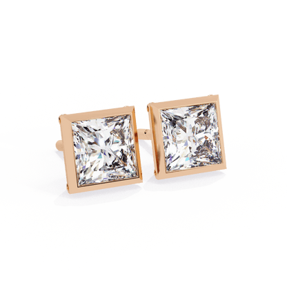 lab grown diamond | moissanite Jewellery Billionaires Cut Lab Grown Diamond OR Moissanite Stud Earrings by Rabbito Jewels