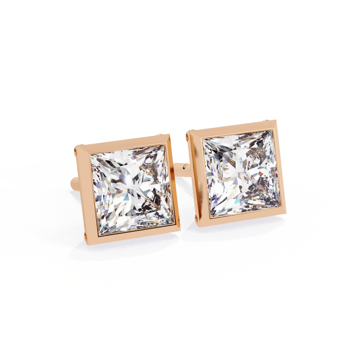 lab grown diamond | moissanite Jewellery Billionaires Cut Lab Grown Diamond OR Moissanite Stud Earrings by Rabbito Jewels