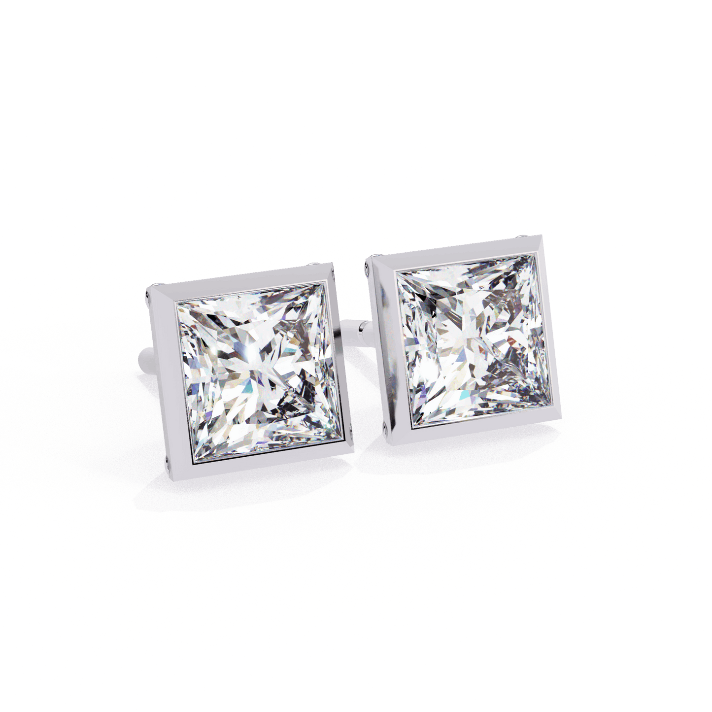 lab grown diamond | moissanite Jewellery Billionaires Cut Lab Grown Diamond OR Moissanite Stud Earrings by Rabbito Jewels
