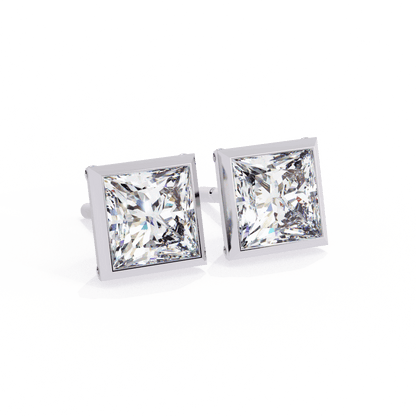 lab grown diamond | moissanite Jewellery Billionaires Cut Lab Grown Diamond OR Moissanite Stud Earrings by Rabbito Jewels