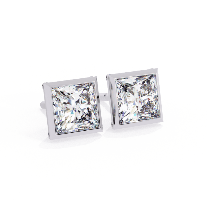lab grown diamond | moissanite Jewellery Billionaires Cut Lab Grown Diamond OR Moissanite Stud Earrings by Rabbito Jewels