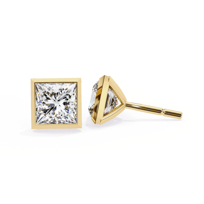 lab grown diamond | moissanite Jewellery Billionaires Cut Lab Grown Diamond OR Moissanite Stud Earrings by Rabbito Jewels