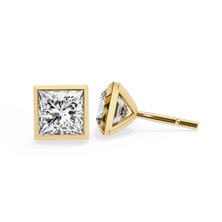 lab grown diamond | moissanite Jewellery Billionaires Cut Lab Grown Diamond OR Moissanite Stud Earrings by Rabbito Jewels