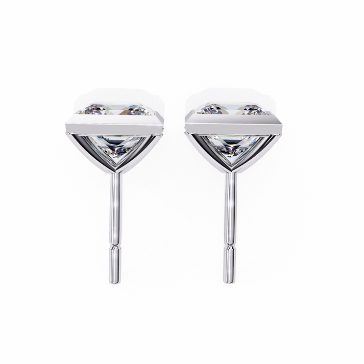 lab grown diamond | moissanite Jewellery Billionaires Cut Lab Grown Diamond OR Moissanite Stud Earrings by Rabbito Jewels