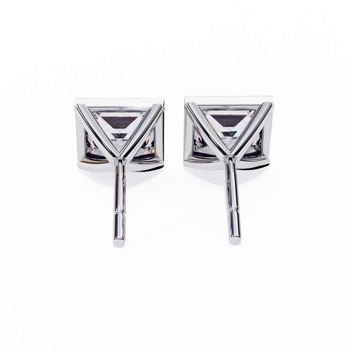 lab grown diamond | moissanite Jewellery Billionaires Cut Lab Grown Diamond OR Moissanite Stud Earrings by Rabbito Jewels