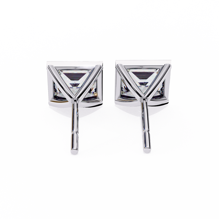 lab grown diamond | moissanite Jewellery Billionaires Cut Lab Grown Diamond OR Moissanite Stud Earrings by Rabbito Jewels