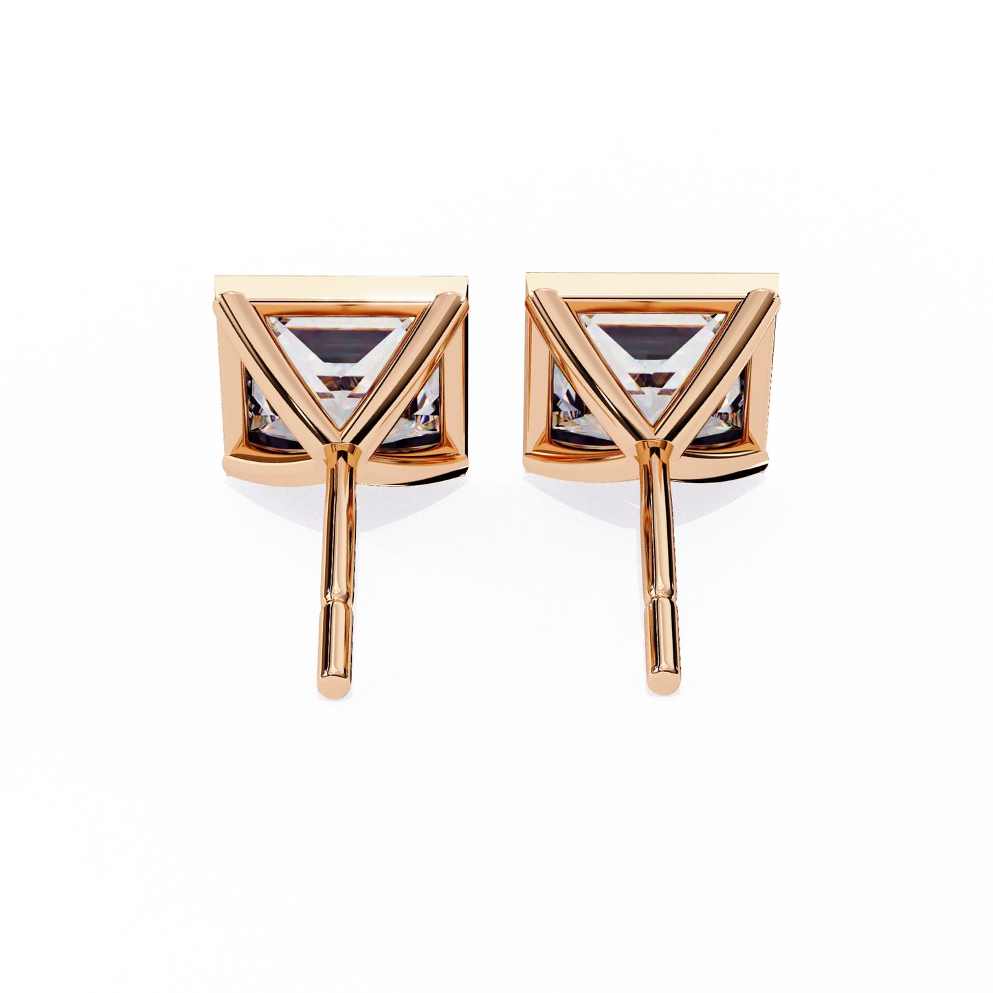 lab grown diamond | moissanite Jewellery Billionaires Cut Lab Grown Diamond OR Moissanite Stud Earrings by Rabbito Jewels
