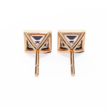 lab grown diamond | moissanite Jewellery Billionaires Cut Lab Grown Diamond OR Moissanite Stud Earrings by Rabbito Jewels