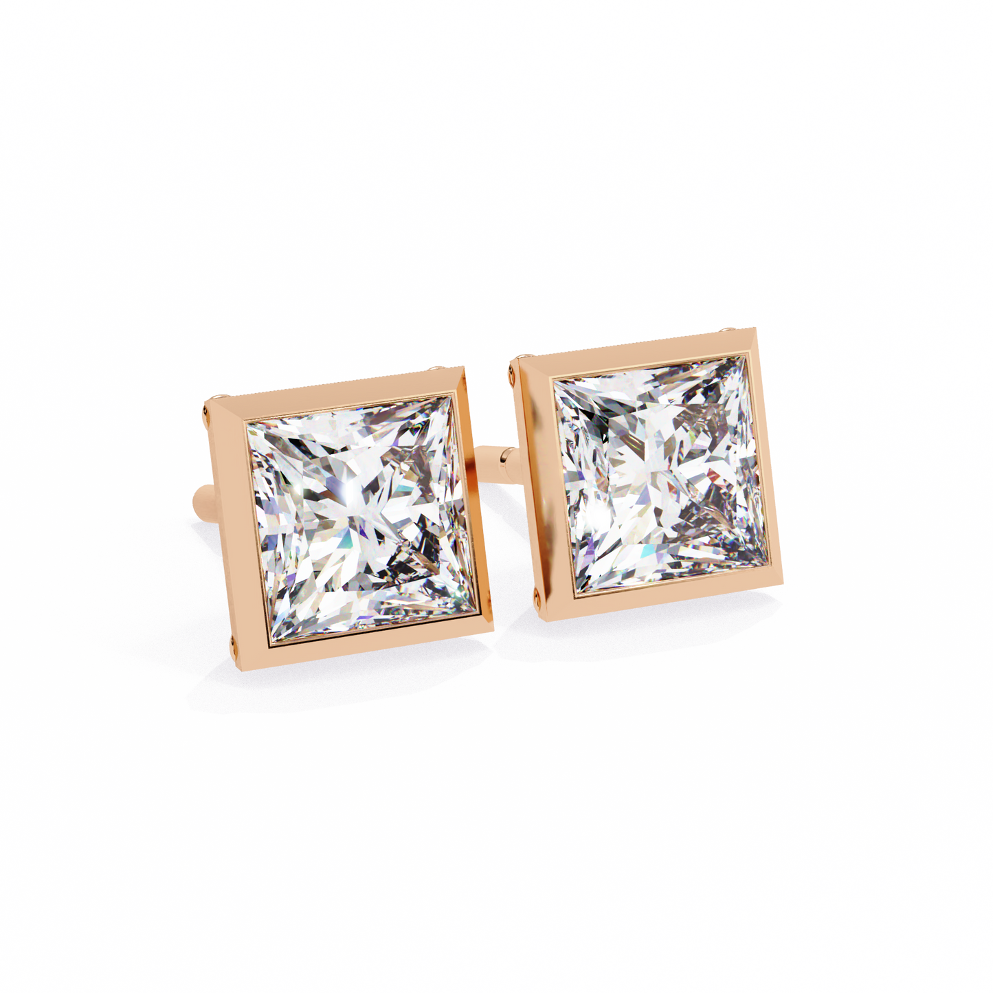 lab grown diamond | moissanite Jewellery Billionaires Cut Lab Grown Diamond OR Moissanite Stud Earrings by Rabbito Jewels