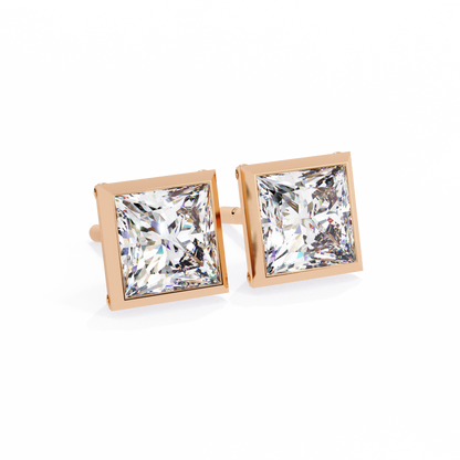 lab grown diamond | moissanite Jewellery Billionaires Cut Lab Grown Diamond OR Moissanite Stud Earrings by Rabbito Jewels