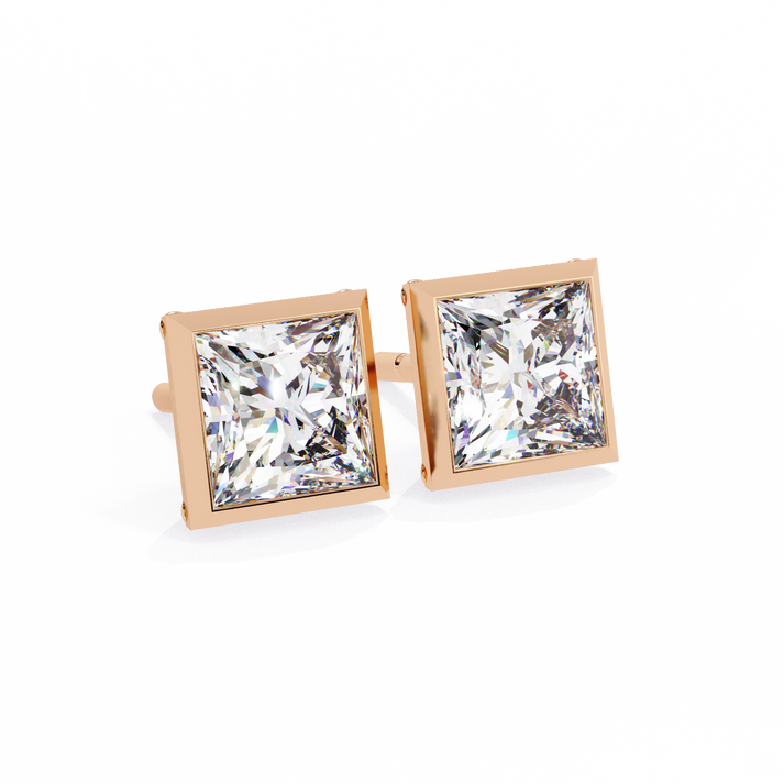 lab grown diamond | moissanite Jewellery Billionaires Cut Lab Grown Diamond OR Moissanite Stud Earrings by Rabbito Jewels
