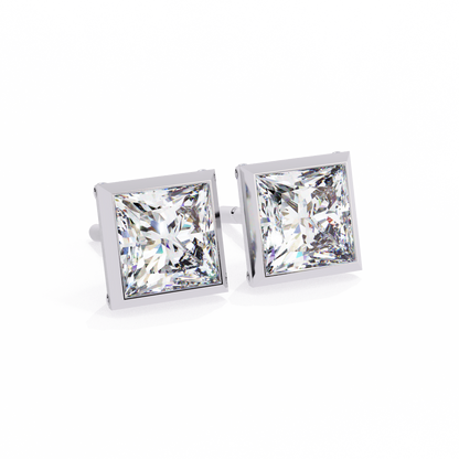 lab grown diamond | moissanite Jewellery Billionaires Cut Lab Grown Diamond OR Moissanite Stud Earrings by Rabbito Jewels