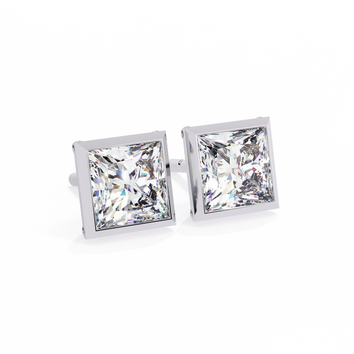 lab grown diamond | moissanite Jewellery Billionaires Cut Lab Grown Diamond OR Moissanite Stud Earrings by Rabbito Jewels