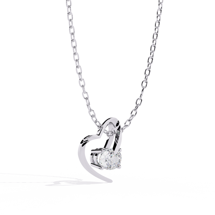lab grown diamond | moissanite Jewellery Oval Heart Lab Grown Diamond OR Moissanite Pendant by Rabbito Jewels