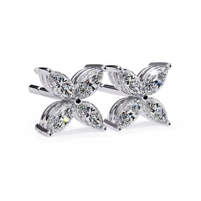 lab grown diamond | moissanite Jewellery Platinum Desire Lab Grown OR Moissanite Marquise Earrings by Rabbito Jewels