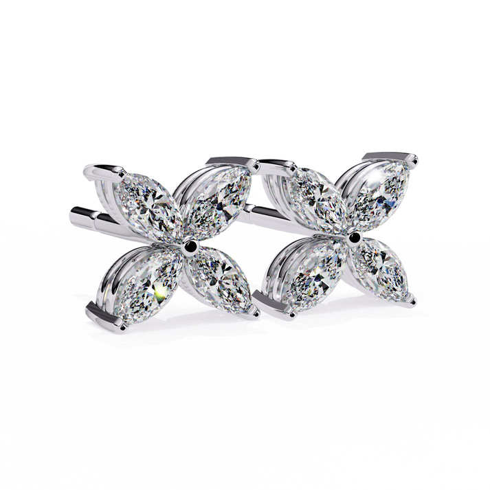 lab grown diamond | moissanite Jewellery Platinum Desire Lab Grown OR Moissanite Marquise Earrings by Rabbito Jewels