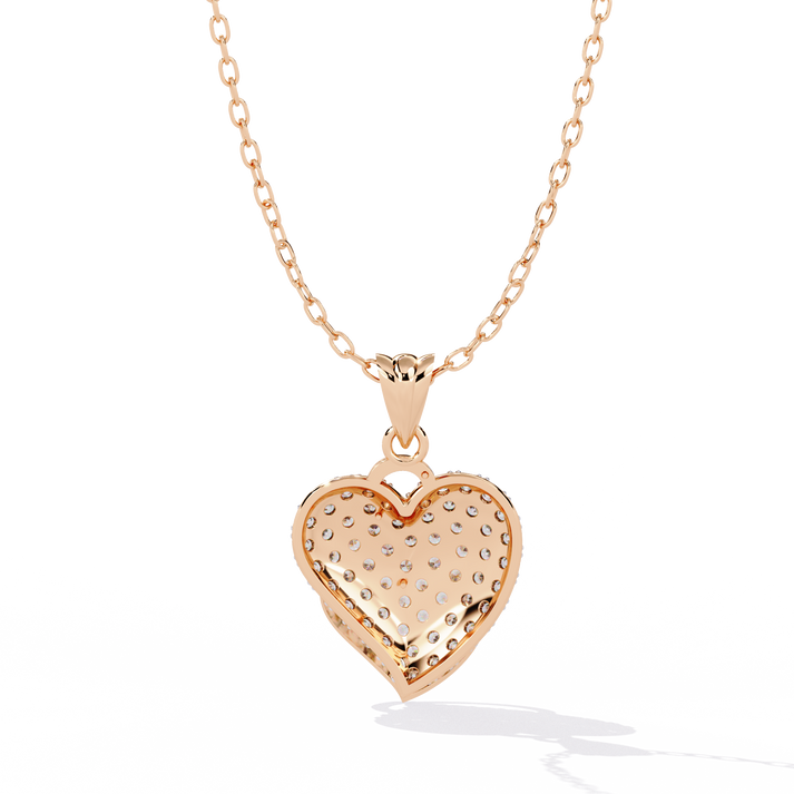lab grown diamond | moissanite Jewellery Net Heart Lab Grown Diamond OR Moissanite Pendant by Rabbito Jewels