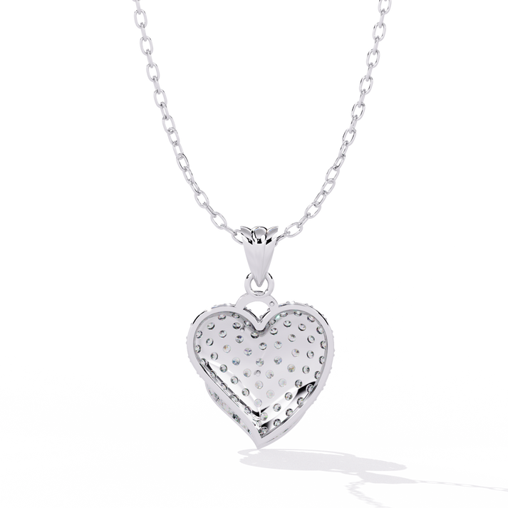 lab grown diamond | moissanite Jewellery Net Heart Lab Grown Diamond OR Moissanite Pendant by Rabbito Jewels