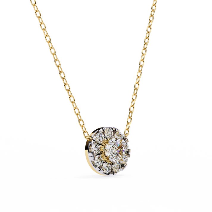 lab grown diamond | moissanite Jewellery Halo Lab Grown Diamond OR Moissanite Pendant by Rabbito Jewels