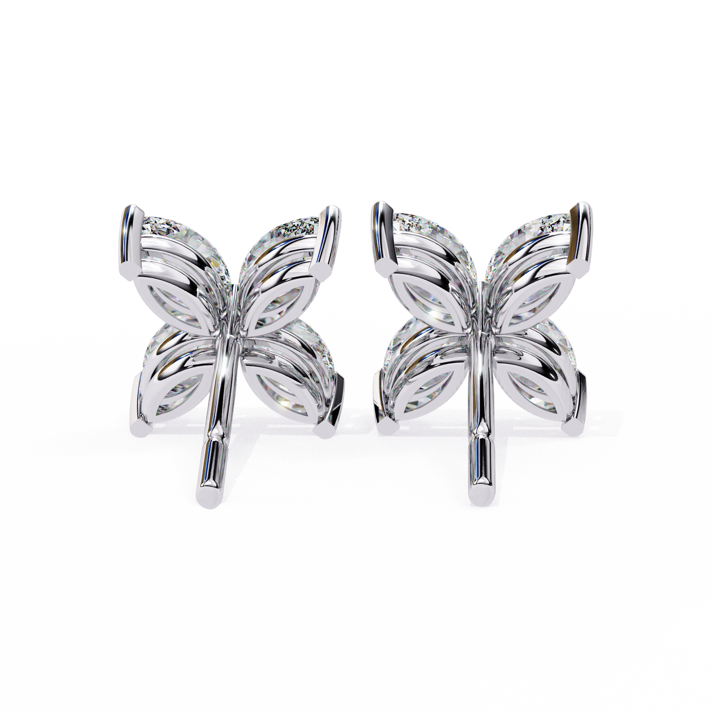 lab grown diamond | moissanite Jewellery Platinum Desire Lab Grown OR Moissanite Marquise Earrings by Rabbito Jewels
