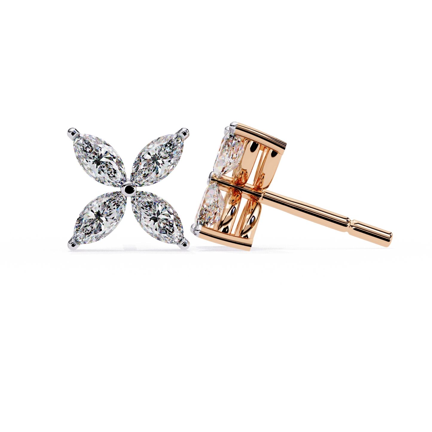 lab grown diamond | moissanite Jewellery Platinum Desire Lab Grown OR Moissanite Marquise Earrings by Rabbito Jewels