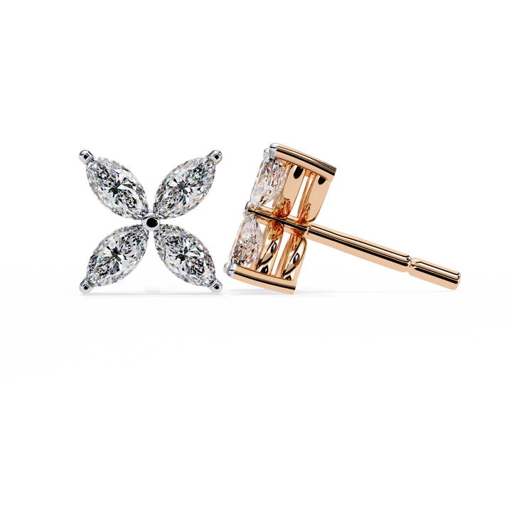 lab grown diamond | moissanite Jewellery Platinum Desire Lab Grown OR Moissanite Marquise Earrings by Rabbito Jewels